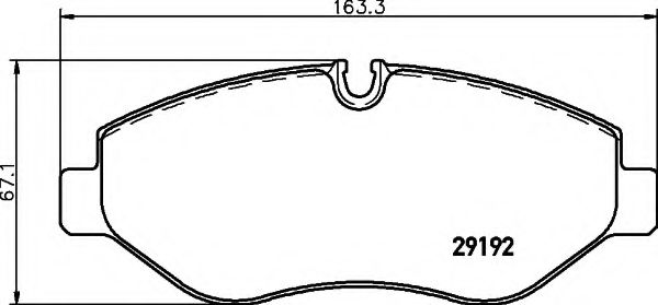 HELLA - 8DB 355 005-521 - Комплект тормозных колодок, дисковый тормоз (Тормозная система)