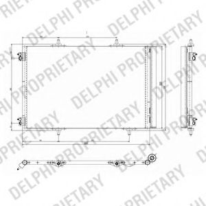 DELPHI - TSP0225642 - Конденсатор, кондиционер (Кондиционер)