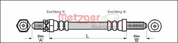 METZGER - 4112103 - Тормозной шланг (Тормозная система)