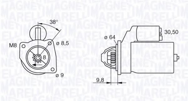 MAGNETI MARELLI - 063102022010 - Стартер (Система стартера)