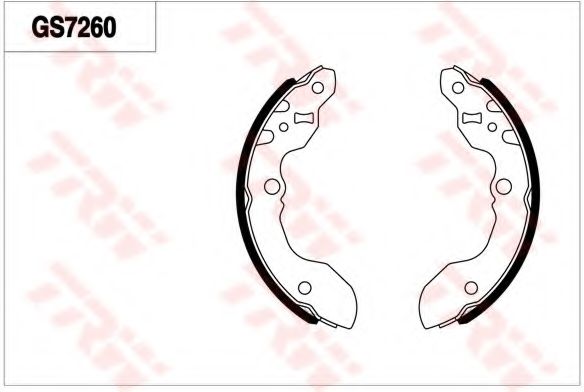 TRW - GS7260 - Комплект тормозных колодок (Тормозная система)