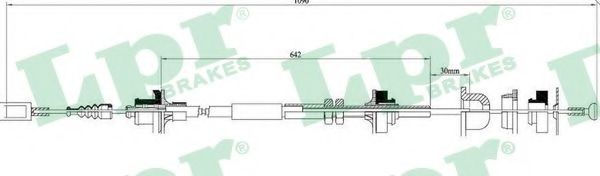 LPR - C0058C - Трос, управление сцеплением (Система сцепления)