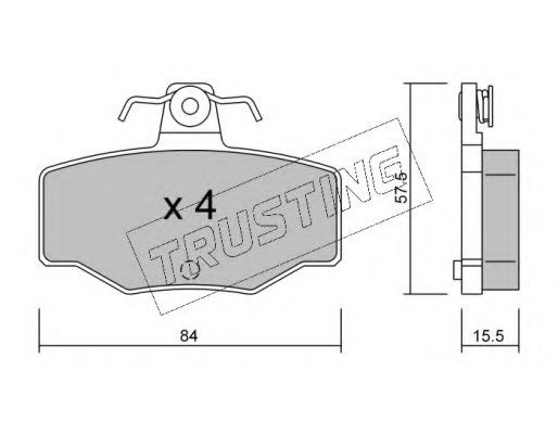 TRUSTING - 207.0 - Комплект тормозных колодок, дисковый тормоз (Тормозная система)