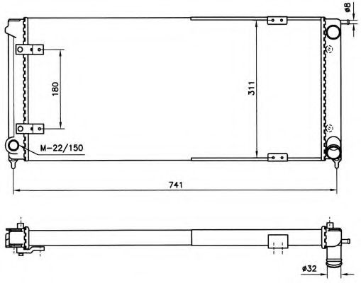 NRF - 58712 - Радиатор, охлаждение двигателя (Охлаждение)