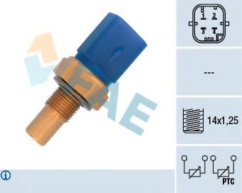 FAE - 33791 - Датчик, температура охлаждающей жидкости (Приготовление смеси)