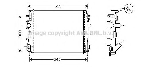 AVA QUALITY COOLING - RT2325 - Радиатор, охлаждение двигателя (Охлаждение)