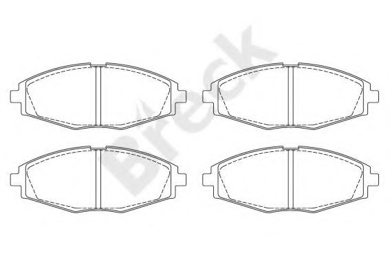 BRECK - 23241 00 702 00 - Комплект тормозных колодок, дисковый тормоз (Тормозная система)