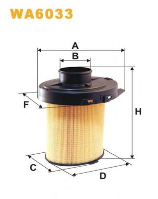 WIX FILTERS - WA6033 - Воздушный фильтр (Система подачи воздуха)