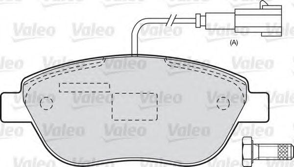 VALEO - 598427 - Комплект тормозных колодок, дисковый тормоз (Тормозная система)