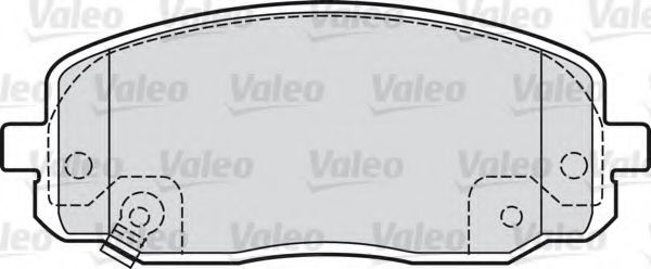 VALEO - 598707 - Комплект тормозных колодок, дисковый тормоз (Тормозная система)