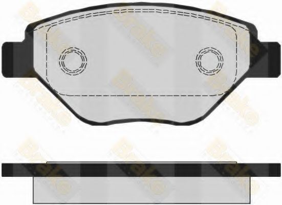 BRAKE ENGINEERING - PA1489 - Комплект тормозных колодок, дисковый тормоз (Тормозная система)