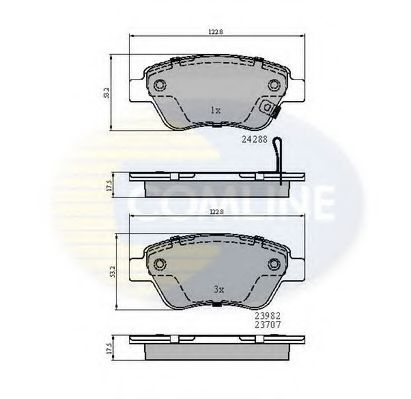 COMLINE - CBP31594 - Комплект тормозных колодок, дисковый тормоз (Тормозная система)