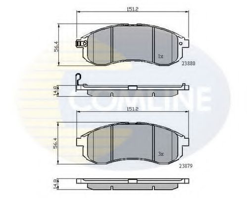 COMLINE - CBP31749 - Комплект тормозных колодок, дисковый тормоз (Тормозная система)