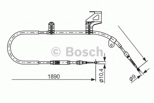 BOSCH - 1 987 477 804 - Трос, стояночная тормозная система (Тормозная система)