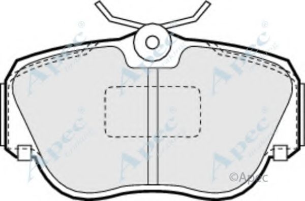 APEC BRAKING - PAD608 - Комплект тормозных колодок, дисковый тормоз (Тормозная система)