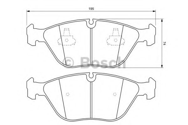 BOSCH - 0 986 424 649 - Комплект тормозных колодок, дисковый тормоз (Тормозная система)