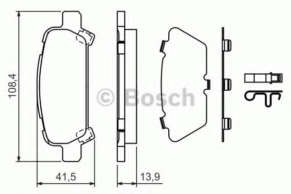 BOSCH - 0 986 424 650 - Комплект тормозных колодок, дисковый тормоз (Тормозная система)