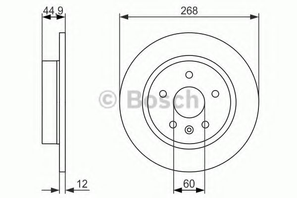 BOSCH - 0 986 479 645 - Тормозной диск (Тормозная система)