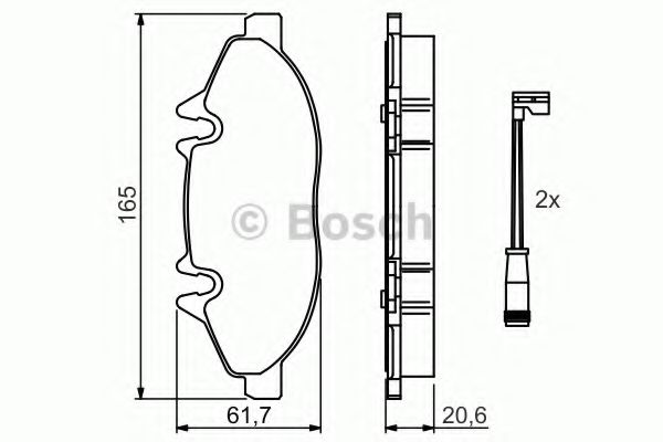 BOSCH - 0 986 494 081 - Комплект тормозных колодок, дисковый тормоз (Тормозная система)