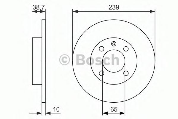 BOSCH - 0 986 479 824 - Тормозной диск (Тормозная система)