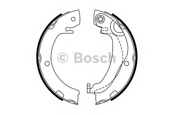 BOSCH - 0 986 487 763 - Комплект тормозных колодок, стояночная тормозная система (Тормозная система)