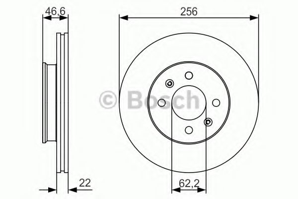 BOSCH - 0 986 479 R77 - Тормозной диск (Тормозная система)