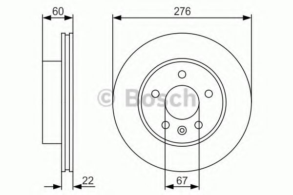 BOSCH - 0 986 479 R95 - Тормозной диск (Тормозная система)