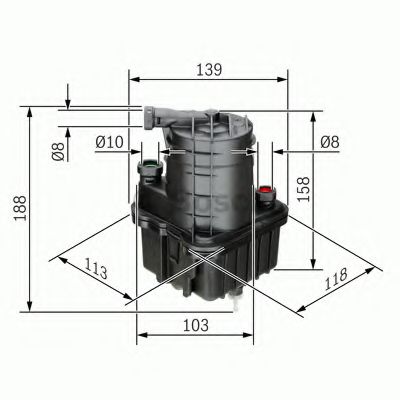 BOSCH - 0 450 907 015 - Топливный фильтр (Система подачи топлива)