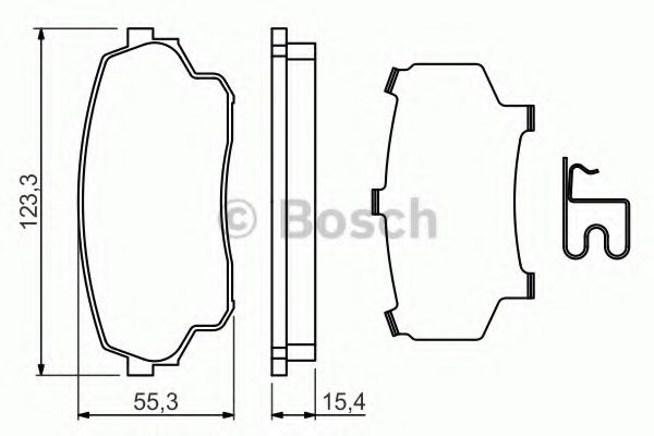 BOSCH - 0 986 494 711 - Комплект тормозных колодок, дисковый тормоз (Тормозная система)