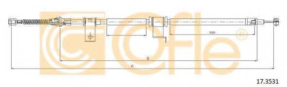 COFLE - 17.3531 - Трос, стояночная тормозная система (Тормозная система)