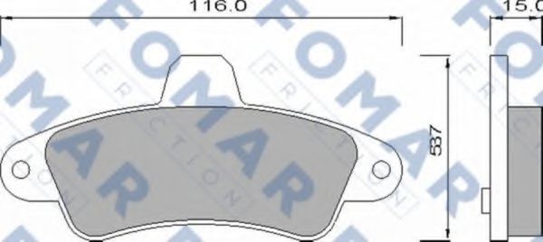 FOMAR FRICTION - FO 625081 - Комплект тормозных колодок, дисковый тормоз (Тормозная система)