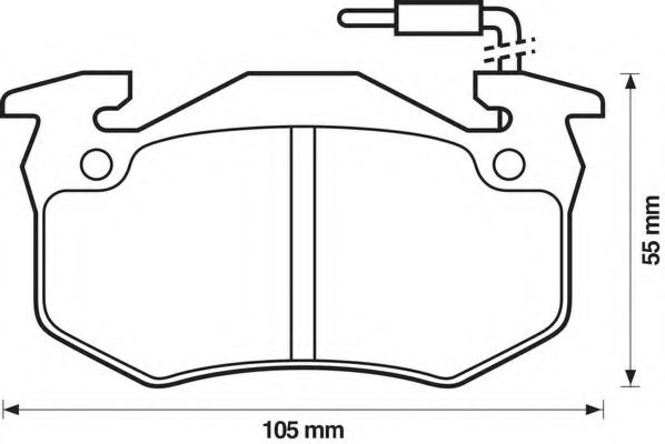 BENDIX - 571331B - Комплект тормозных колодок, дисковый тормоз