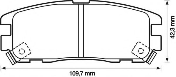 BENDIX - 572221B - Комплект тормозных колодок, дисковый тормоз