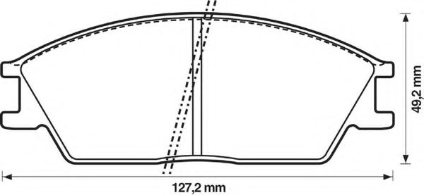 BENDIX - 572268B - Комплект тормозных колодок, дисковый тормоз