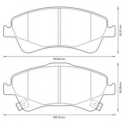 BENDIX - 572600B - Комплект тормозных колодок, дисковый тормоз