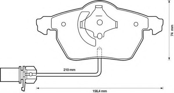 BENDIX - 573037B - Комплект тормозных колодок, дисковый тормоз