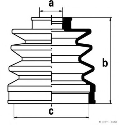 HERTH+BUSS JAKOPARTS - J2865000 - Комплект пылника, приводной вал (Привод колеса)