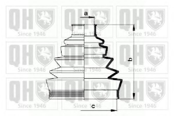 QUINTON HAZELL - QJB754 - Комплект пылника, приводной вал (Привод колеса)
