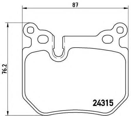 BREMBO - P 06 059 - Комплект тормозных колодок, дисковый тормоз (Тормозная система)