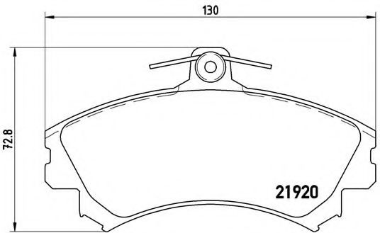 BREMBO - P 50 055 - Комплект тормозных колодок, дисковый тормоз (Тормозная система)