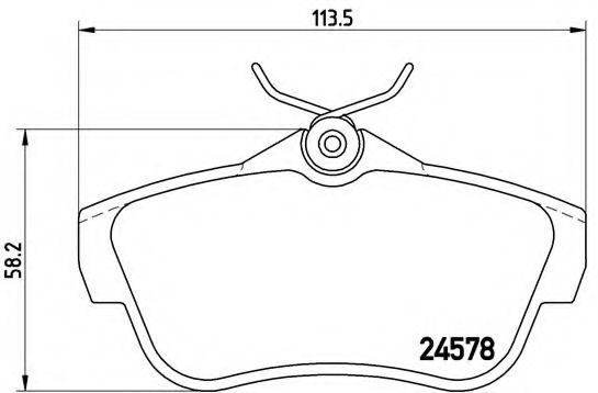 BREMBO - P 61 095 - Комплект тормозных колодок, дисковый тормоз (Тормозная система)