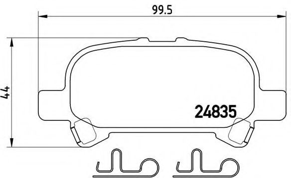 BREMBO - P 83 110 - Комплект тормозных колодок, дисковый тормоз (Тормозная система)