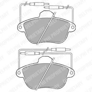 DELPHI - LP741 - Комплект тормозных колодок, дисковый тормоз (Тормозная система)