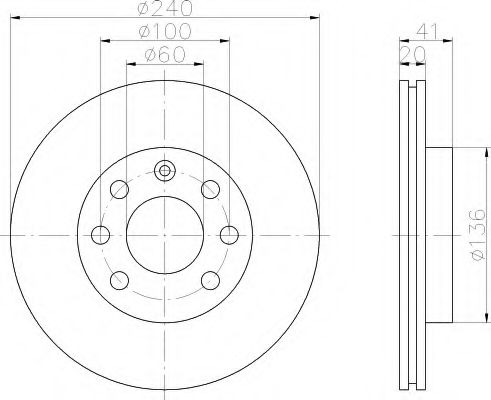 HELLA - 8DD 355 108-331 - Тормозной диск (Тормозная система)