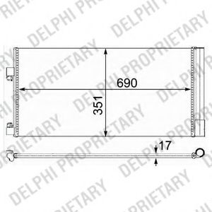 DELPHI - TSP0225638 - Конденсатор, кондиционер (Кондиционер)