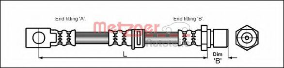 METZGER - 4114758 - Тормозной шланг (Тормозная система)