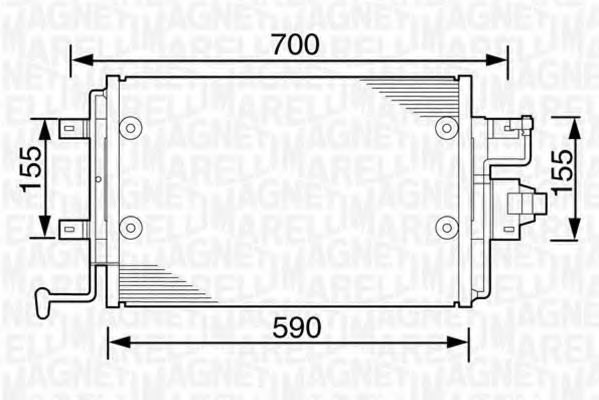 MAGNETI MARELLI - 350203238000 - Конденсатор, кондиционер (Кондиционер)