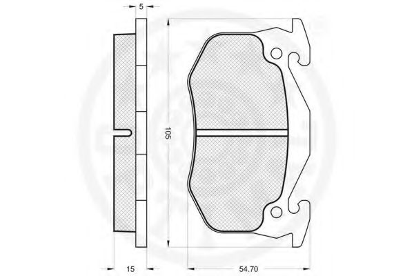 OPTIMAL - 9896 - Комплект тормозных колодок, дисковый тормоз (Тормозная система)