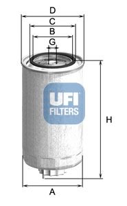 UFI - 24.999.00 - Топливный фильтр (Система подачи топлива)