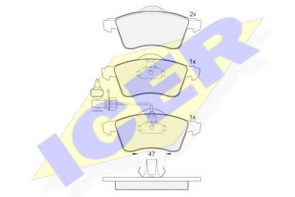 ICER - 141320 - Комплект тормозных колодок, дисковый тормоз (Тормозная система)